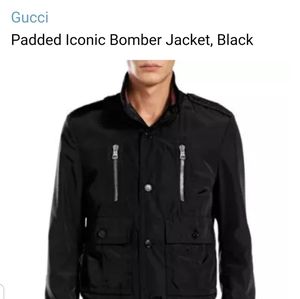 Gucci padded iconic Bomber Jacket Black